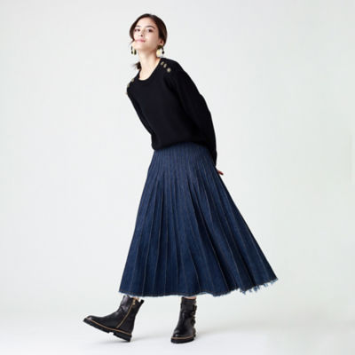 デニムプリーツスカート（Ｍ５Ｓ１８４４１＿＿） | ファッション・服 