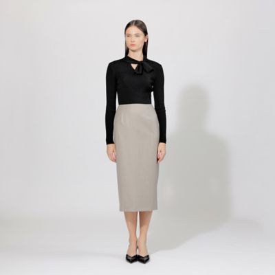 【ＥＰＯＣＡ　ＤＩ　ＢＡＳＥ】　コンパクトウールフラノ　タイトスカート　　《ＷＥＢ＆一部店舗限定》（Ｍ５Ｓ１８４５９＿＿）