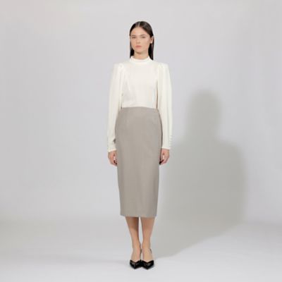 【ＥＰＯＣＡ　ＤＩ　ＢＡＳＥ】　コンパクトウールフラノ　タイトスカート　　《ＷＥＢ＆一部店舗限定》（Ｍ５Ｓ１８４５９＿＿）