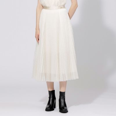 ＜EPOCA (Women)＞ドットチュール　プリーツスカート（Ｍ５Ｓ２１２６１＿＿）