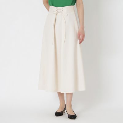 ＜EPOCA (Women)＞コットンナイロンピケ　レースアップフレアスカート（Ｍ５Ｓ２２１６４＿＿）