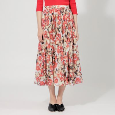 ＜EPOCA (Women)＞フィオーレプリント　プリーツスカート（Ｍ５Ｓ２３３４５＿＿）