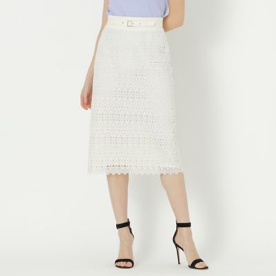 ＜EPOCA (Women)＞ジオメトリックケミカルレース　タイトスカート（Ｍ５Ｓ２４１７０＿＿）