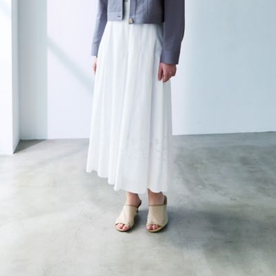 ＜EPOCA (Women)＞フィオーレエンブロイダリー　タックフレアスカート（Ｍ５Ｓ２８５４７＿＿）