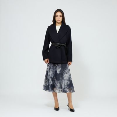 ニュアンスフラワープリント フレアスカート