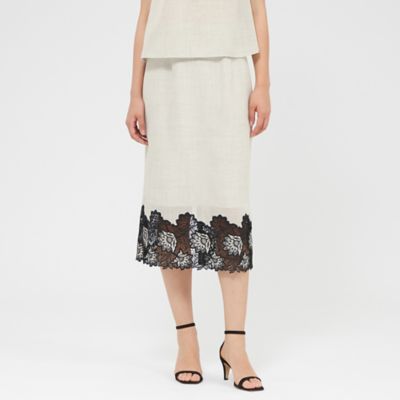 ＜EPOCA (Women)＞バイカラーエンブロイダリー　タイトスカート（Ｍ５Ｓ３７５６９＿＿）
