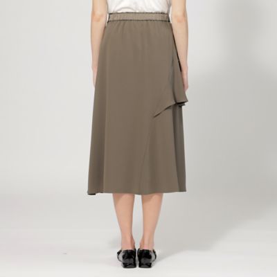 バックサテンジョーゼット　アシンメトリーフレアスカート（Ｍ５Ｓ３８３９７＿＿）