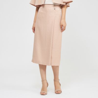 ＜EPOCA (Women)＞【ＥＰＯＣＡ　ＤＩ　ＢＡＳＥ】　シルクツムギジャカード　ラップデザインスカート　《ＷＥＢ＆一部店舗限定》（Ｍ５Ｓ３９５７４＿＿）