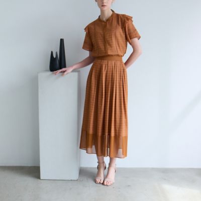 Dot and Stripes CHILD WOMAN AMOSSAミラノリブ フレアスカート