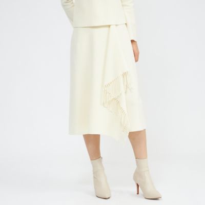 ＜EPOCA (Women)＞【Ｌａ　ｍａｇｌｉａ　ｄｕｅ】　フリンジＡライン　ニットスカート（Ｍ５Ｓ４３６６６＿＿）