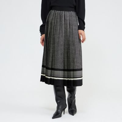 ＜EPOCA (Women)＞バイカラージオメトリックプリント　プリーツスカート（Ｍ５Ｓ４７６７２＿＿）