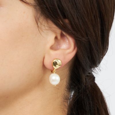 1522 魅力を引き出す✨ ポテト♡ 淡水パールピアス イヤリングでも