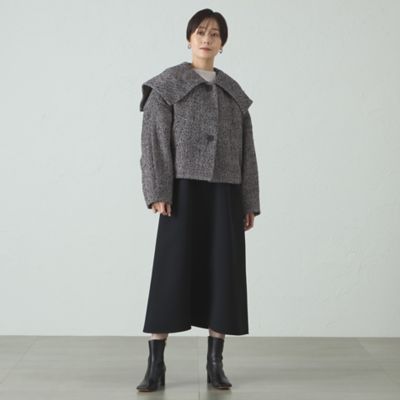 ヘリンボンツィードショールカラーコート（N5A04635＿＿