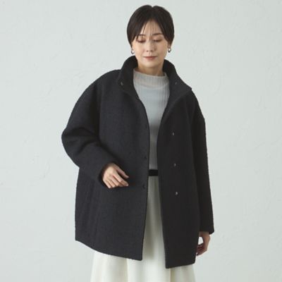 スタンドカラーツィードコート（N5A06635＿＿） | CAST