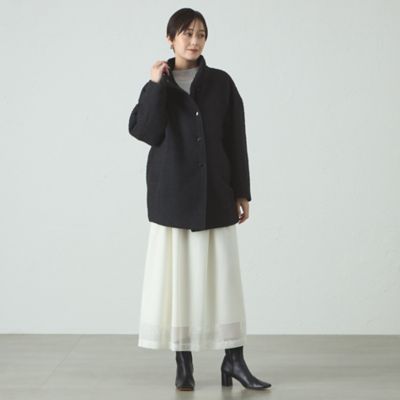 スタンドカラーツィードコート（N5A06635＿＿） | CAST