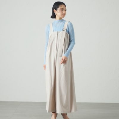 ICHI イチ ソフトデニムサロペットパンツ やわらかデニム生地の