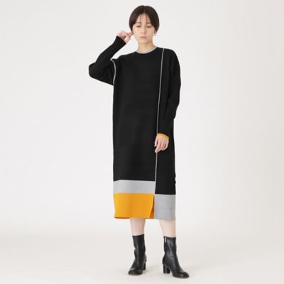 【大人気定番】カラーブロックニットワンピース（Ｎ５Ｊ０４４３１＿＿）