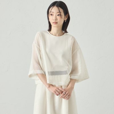 ＜CAST：＞【セットアップ対応／オンでもオフでも活躍】メッシュクロップドトップス（Ｎ５Ｍ０２６０３＿＿）