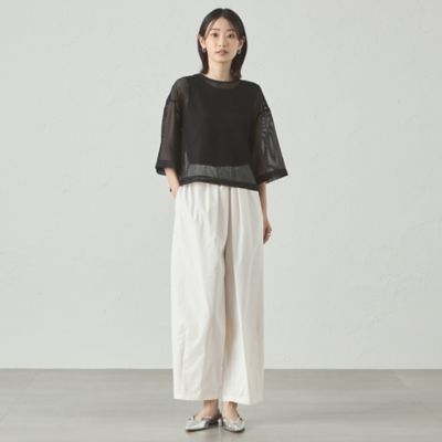 【セットアップ対応／オンでもオフでも活躍】メッシュクロップドトップス（Ｎ５Ｍ０２６０３＿＿）