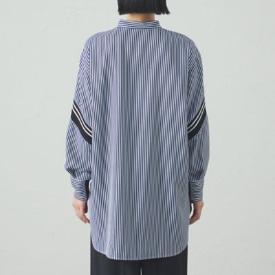 【着用しわ軽減／吸水速乾】ニットコンビストライプブラウス（Ｎ５Ｍ０４５０１＿＿）