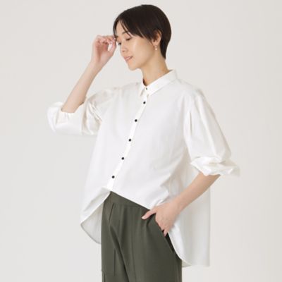 CAST：/キャストコロン 【１枚着でも羽織りでも】バルーンスリーブオーバーシャツ（Ｎ５Ｍ０７４４１＿＿）