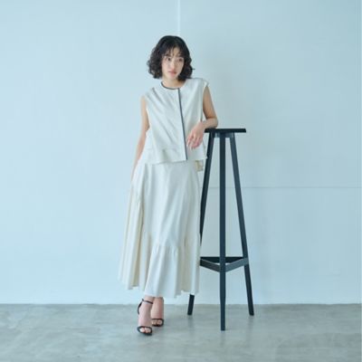 【接触冷感／ＵＶ対策／セットアップ対応】トリミングレイヤードトップス（Ｎ５Ｍ０８５３１＿＿）