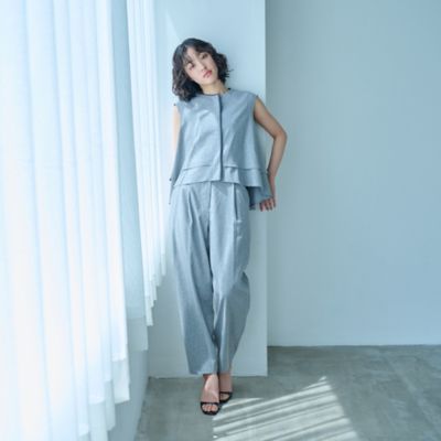 【接触冷感／ＵＶ対策／セットアップ対応】トリミングレイヤードトップス（Ｎ５Ｍ０８５３１＿＿）