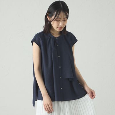 トップス kyanad 1枚で着映える】アシンメトリーレイヤードトップス