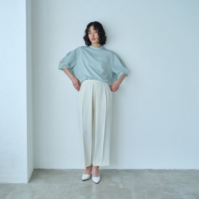 【接触冷感／ＵＶ効果／着用しわ軽減】バックボタンショートスリーブブラウス（Ｎ５Ｍ８４５２６＿＿）