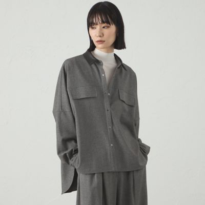 ＜CAST：＞【セットアップ対応】オーバーサイズフラノブラウス（Ｎ５Ｍ８４６４３＿＿）