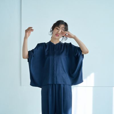【セットアップ対応／吸水速乾／ＵＶ効果】シルキーツイルフォルムブラウス（Ｎ５Ｍ８５５２０＿＿）