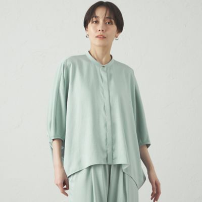 CAST：/キャストコロン 【セットアップ対応／吸水速乾／ＵＶ効果】シルキーツイルフォルムブラウス（Ｎ５Ｍ８５５２０＿＿）