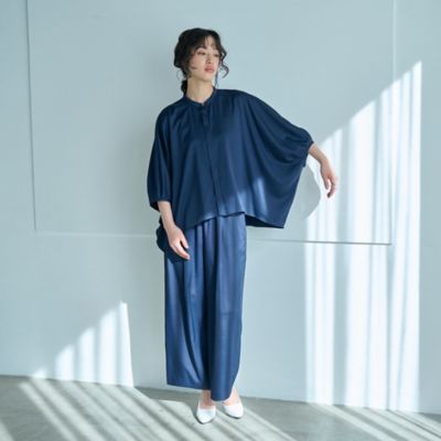【セットアップ対応／吸水速乾／ＵＶ効果】シルキーツイルフォルムブラウス（Ｎ５Ｍ８５５２０＿＿）