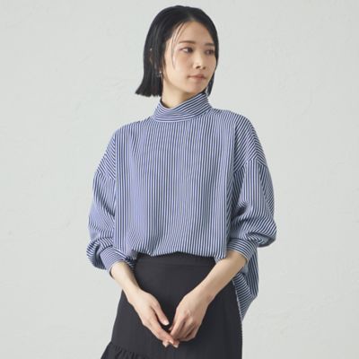 【着用しわ軽減／吸水速乾】ストライプバックボタンブラウス（Ｎ５Ｍ８８５０１＿＿）