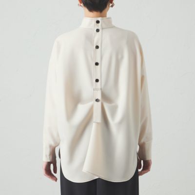 【着用しわ軽減／吸水速乾】バックボタンブラウス（Ｎ５Ｍ８９５０８＿＿）