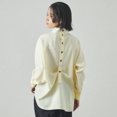 【着用しわ軽減／吸水速乾】バックボタンブラウス（Ｎ５Ｍ８９５０８＿＿）
