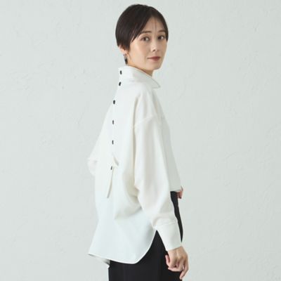 ＜CAST：＞【着用しわ軽減／吸水速乾】バックボタンブラウス（Ｎ５Ｍ８９６２２＿＿）