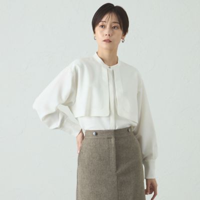 ＜CAST：＞【着用しわ軽減／吸水速乾】ガンパッチブラウス（Ｎ５Ｍ９０６２２＿＿）