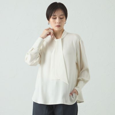 ＜CAST：＞【着回し抜群】アシンメトリーボウタイブラウス（Ｎ５Ｍ９１６２４＿＿）