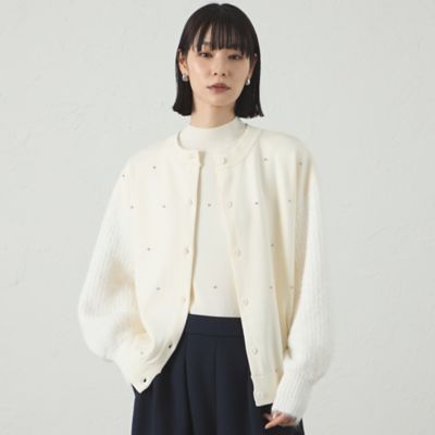 ＜CAST：＞【１枚で着映える】スタッズニットカーディガン（Ｎ５Ｎ０８６４４＿＿）