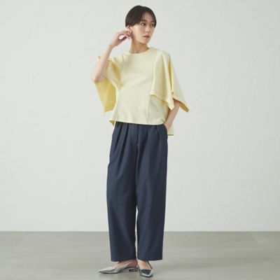 接触冷感／抗菌防臭／白化軽減】レイヤードカットソー