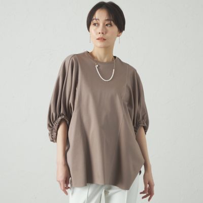 【接触冷感／抗菌防臭／白化軽減】アームギャザーカットソー（Ｎ５Ｐ０３５２２＿＿）
