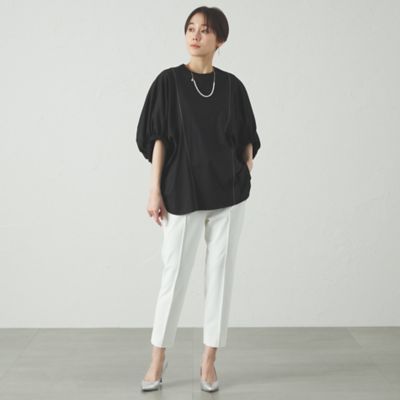 【接触冷感／抗菌防臭／白化軽減】アームギャザーカットソー（Ｎ５Ｐ０３５２２＿＿）