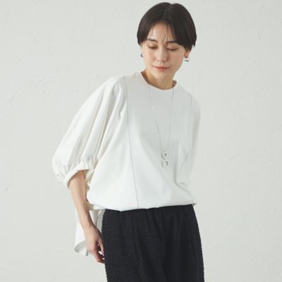 【接触冷感／抗菌防臭／白化軽減】アームギャザーカットソー（Ｎ５Ｐ０３５２２＿＿）