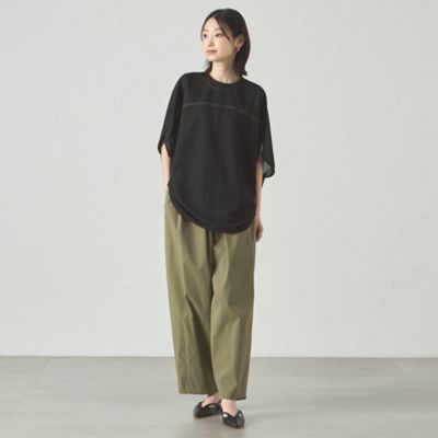 【着回し抜群】リネンライクラウンドフォルムカットソー（Ｎ５Ｐ０３６０５＿＿）
