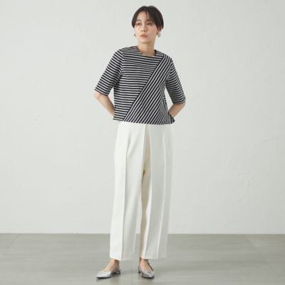 【着回し抜群】テクニカルボーダーカットソー（Ｎ５Ｐ０５５２７＿＿）