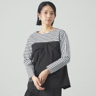 セットアップ対応／1枚で着映える】ビスチェコンビボーダー