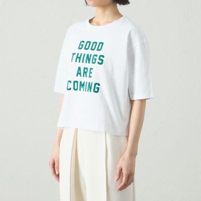 【ＧＯＯＤ　ＴＨＩＮＧＳ　ＡＲＥ　ＣＯＭＩＮＧ】プリントＴシャツ（Ｎ５Ｐ１１５３５＿＿）