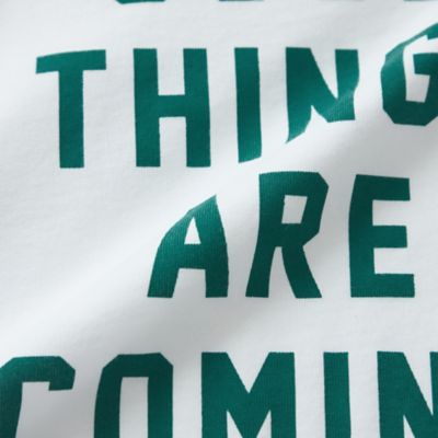 【ＧＯＯＤ　ＴＨＩＮＧＳ　ＡＲＥ　ＣＯＭＩＮＧ】プリントＴシャツ（Ｎ５Ｐ１１５３５＿＿）