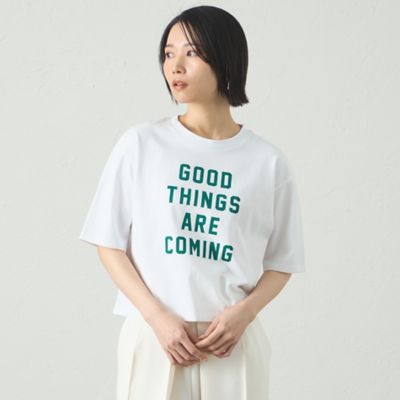 【ＧＯＯＤ　ＴＨＩＮＧＳ　ＡＲＥ　ＣＯＭＩＮＧ】プリントＴシャツ（Ｎ５Ｐ１１５３５＿＿）